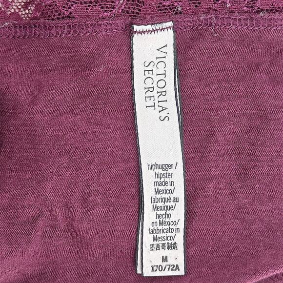 Victoria Secret HipHugger Hipster Maroon Stretch Comfort Womens Medium - Picture 2 of 5